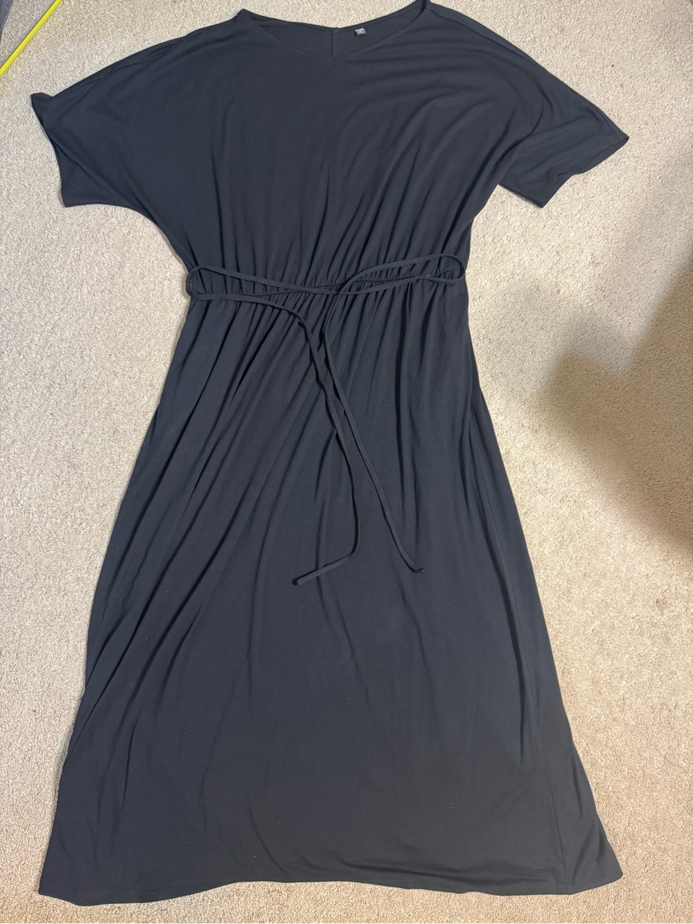 Women’s Uniqlo Black Maxi Dress with Elastic Waist sz XL